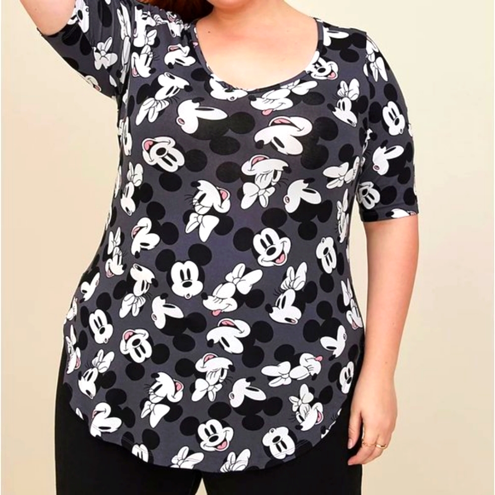 ❤️NWT TORRID TUNIC DISNEY MICKEY MOUSE TEE GREY SUPER SOFT TUNIC - LARGE